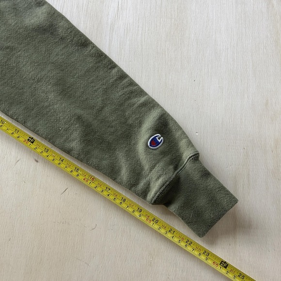 Champion Hoodie Mens Small Green Reverse Weave Embroidered Logo Pullover - Picture 5 of 8